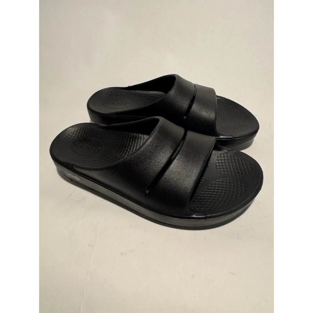 OOFOS Unisex OOahh Sport Post Run Recovery Slide Sandal EU 39 M/6 W/8 Black